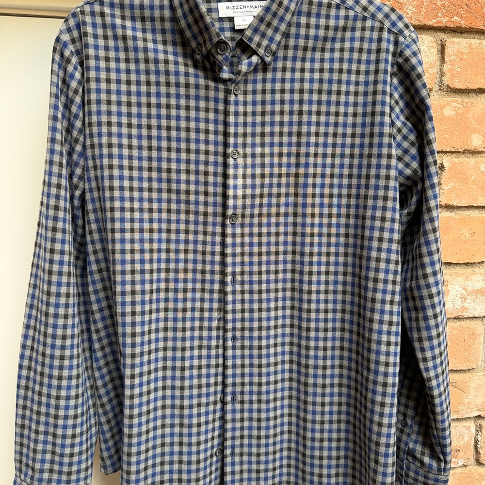 Men's Blue Checkered Shirt